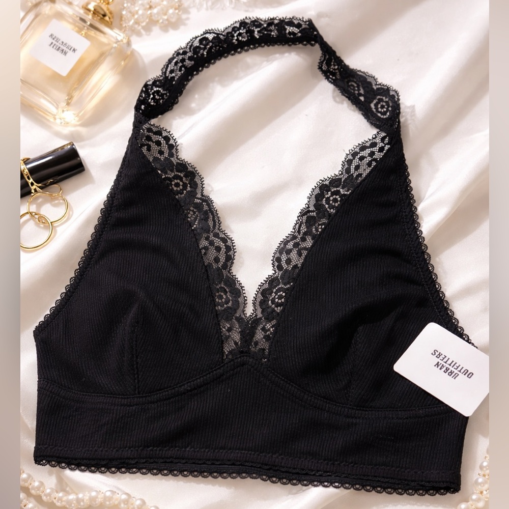 NWT Urban Outfitters  Halter Top Bralette with lace  Out from Under